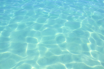 Beautiful clear blue water in the sea. Background. Texture.