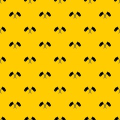 Crossed flags pattern seamless vector repeat geometric yellow for any design