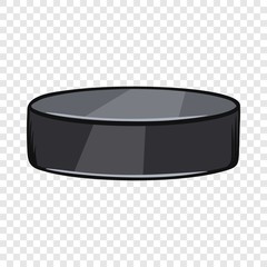 Hockey puck icon in cartoon style isolated on background for any web design 