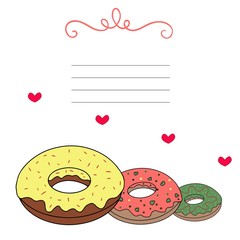 card with donuts