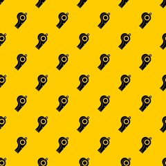 Sport whistle pattern seamless vector repeat geometric yellow for any design