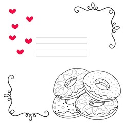 card with donuts