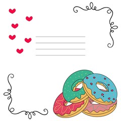 card with donuts