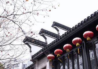 Naklejka premium Horse head wall in Huizhou architecture