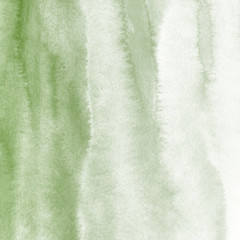 Green ink and watercolor textures on white paper background. Paint leaks and ombre effects. Hand painted abstract image. © artistmef