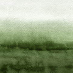 Green ink and watercolor textures on white paper background. Paint leaks and ombre effects. Hand painted abstract image. © artistmef