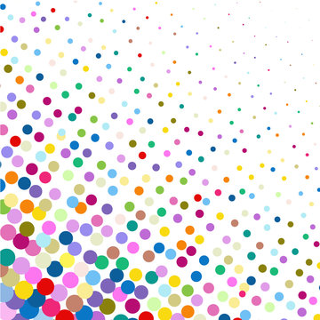  The abstract image of colored circles on a white background.