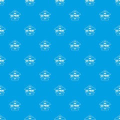 Design 3d printing pattern vector seamless blue repeat for any use
