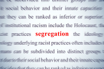 zoom on word segregation