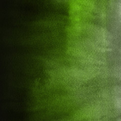 Green ink and watercolor textures on white paper background. Paint leaks and ombre effects. Hand painted abstract image.