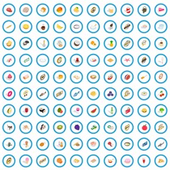100 bakehouse icons set in isometric 3d style for any design vector illustration