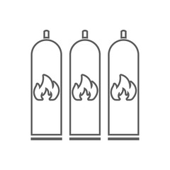 cylinders with a flammable substance icon. Element of Oil for mobile concept and web apps icon. Outline, thin line icon for website design and development, app development