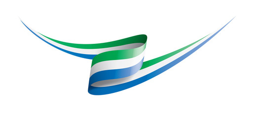 Sierra Leone flag, vector illustration on a white background.