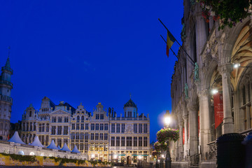 BRUSSELS, BELGIUM - August 27, 2017: Grand Square in Brussels city