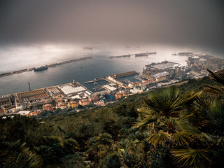 Gibraltar aerial view city
