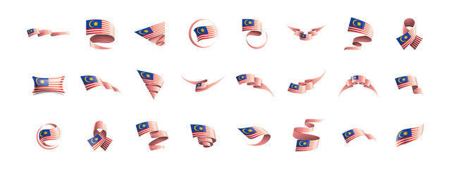 Malaysia flag, vector illustration on a white background.