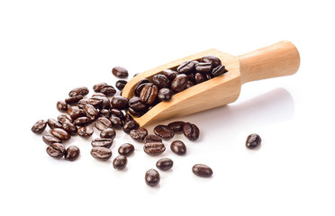 Coffee Beans on white background.