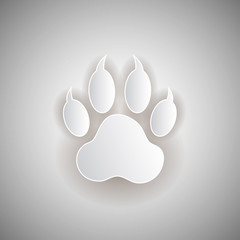paw print isolated on white background
