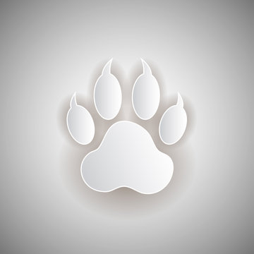 paw print isolated on white background