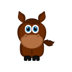Isolated cute horse. Farm animal. Vector illustration design