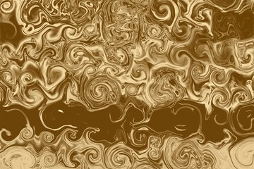 Gold spiral abstract background and swirl wallpaper,  whirl golden.