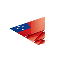 Samoa flag, vector illustration on a white background.