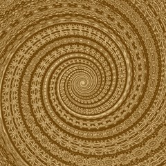 Gold spiral abstract background and swirl wallpaper,  decorative.