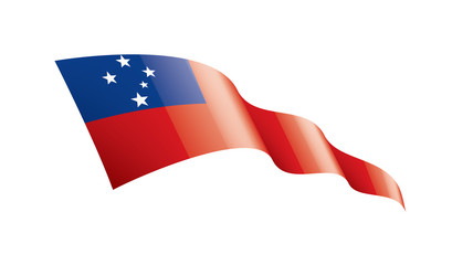 Samoa flag, vector illustration on a white background.