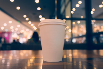 take away coffee cup empty blank copy space for your design text or banner of brand