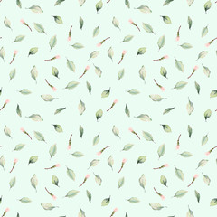 watercolor flowers seamless pattern.