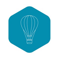 Hot air balloon icon. Outline illustration of baloon vector icon for web design