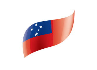 Samoa flag, vector illustration on a white background.