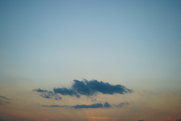 sunlight on dusk sky