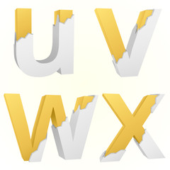 Font broken u to x