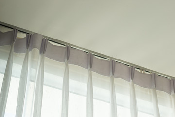 white curtain interior decoration on window