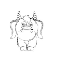 Sketch of a cute goat. Vector illustration design