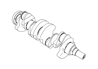 sketch crankshaft vector