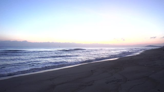 Morning scenery of Penarik Beach located in Terengganu, Malaysia