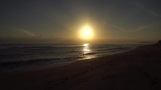 Early morning scenery of Sunrise in Pantai Penarik, Terengganu