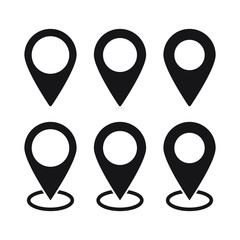 Maps pin. Location map icon.
