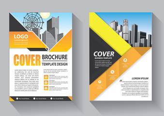 Business abstract vector template. Brochure design, cover modern layout, annual report, poster, flyer in A4 with colorful triangles, geometric shapes for tech, science, market with light background