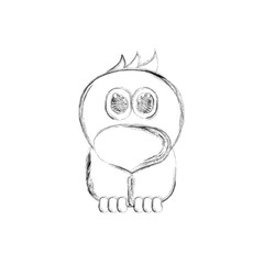 Sketch of a cute chicken. Vector illustration desing