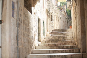 Fototapeta na wymiar Corridor of Dubrovnik, croatia