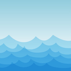 Blue wave abstract vector illustration