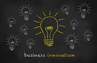 Chalkboard Bulb - Business Innovation