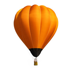 Orange balloon isolated on white background