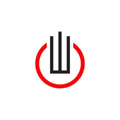 W letter logo design vector template