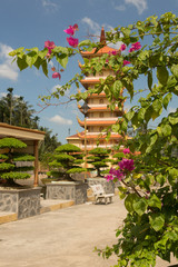 CAN THO, VIETNAM The Vinh Trang Pagoda in the Mekong Delta area in Southern Vietnam