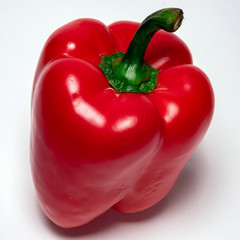 red bell pepper on white background