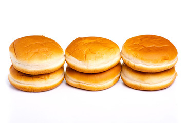 Burger buns food tasty on a white background. Isolation